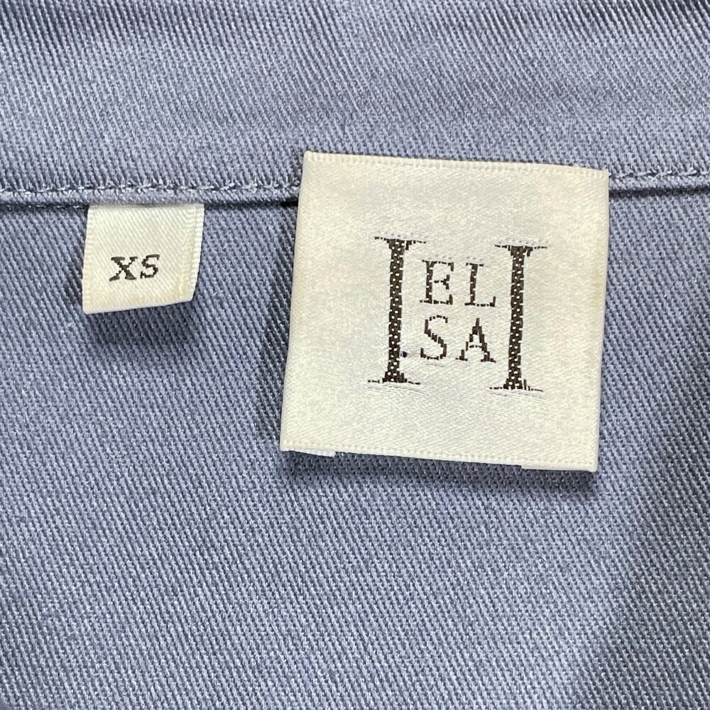SOLD SOLD Helsa Chino Cropped Shirt Blue Gray Size XS Organic Cotton - Picture 4 of 5